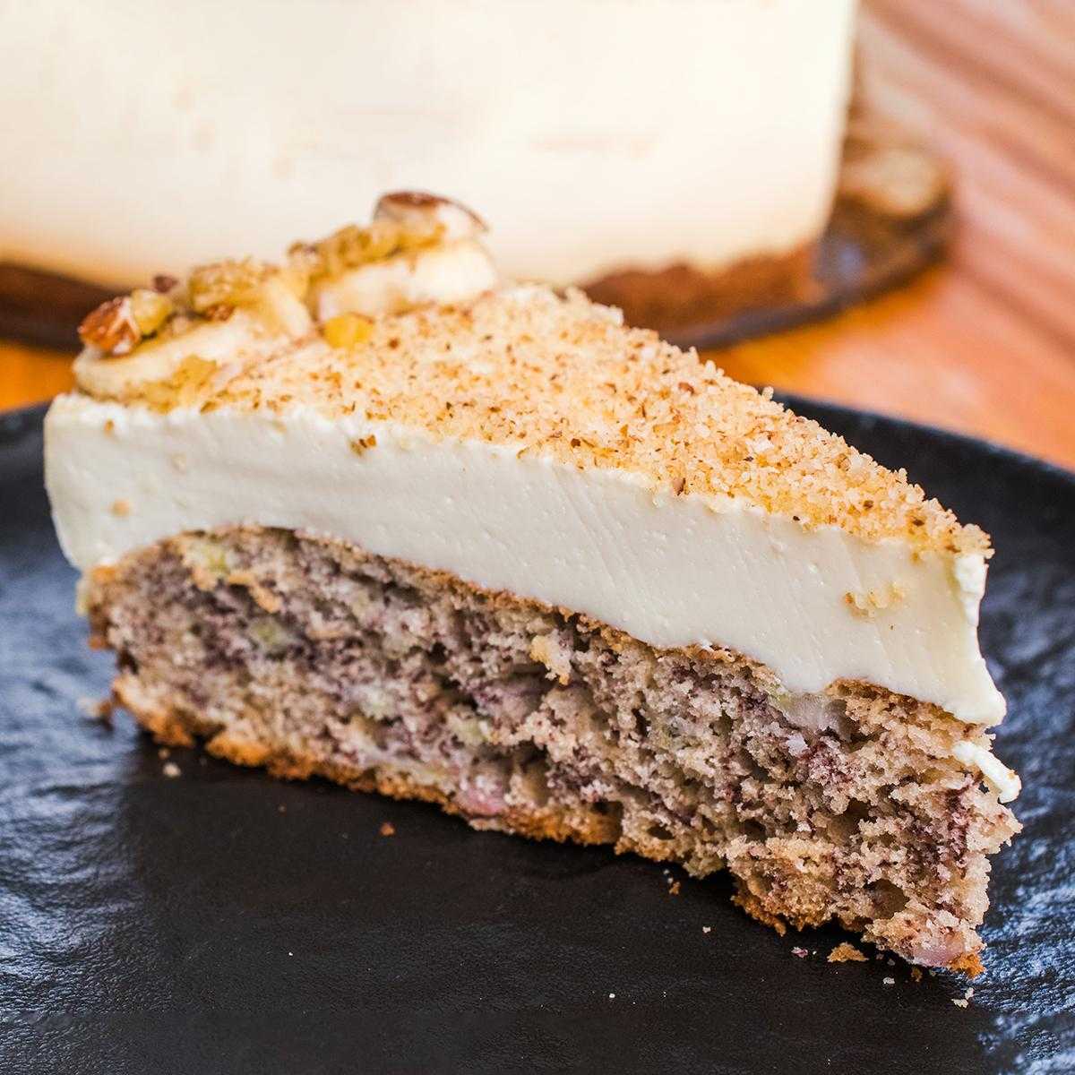 Torta de Banano Estilo Cheesecake