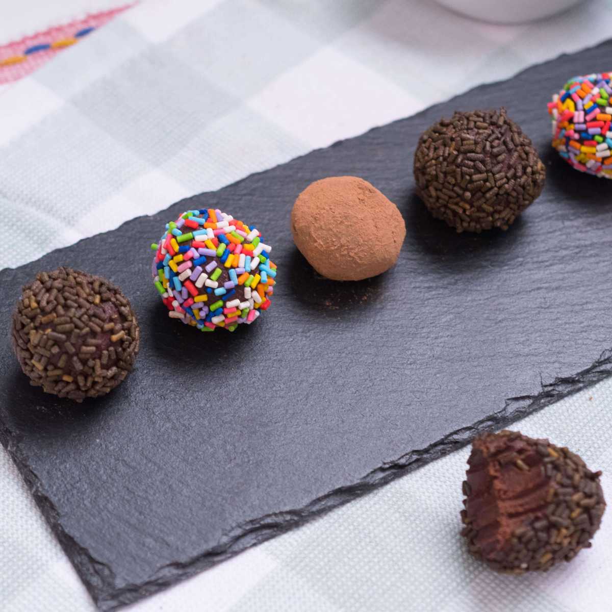Trufas de Chocolate Receta Facil Sin Horno